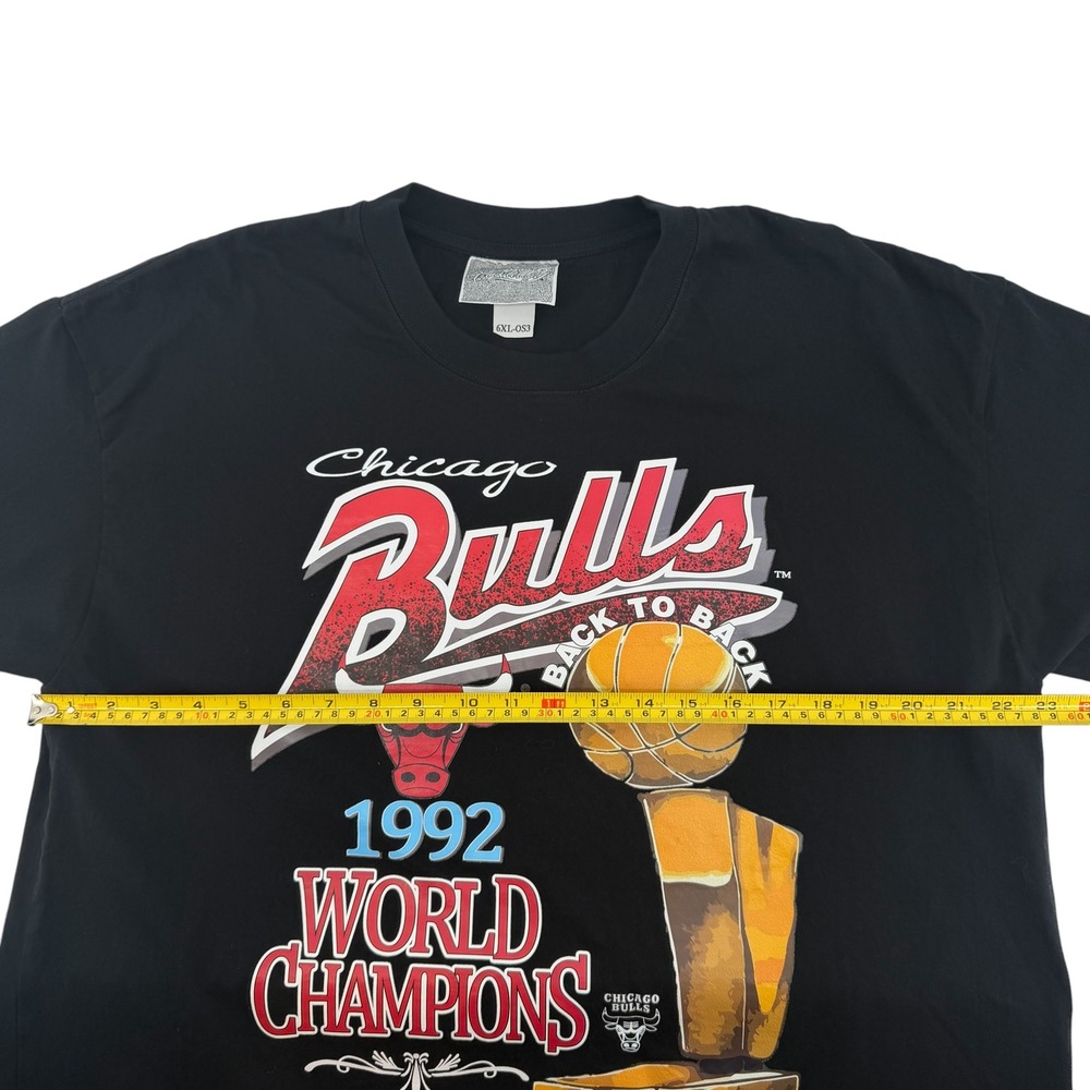 Chicago Bulls‎ 1992 World Champions T-Shirt Black Mens XL Saturday a Hero NBA - Picture 8 of 10